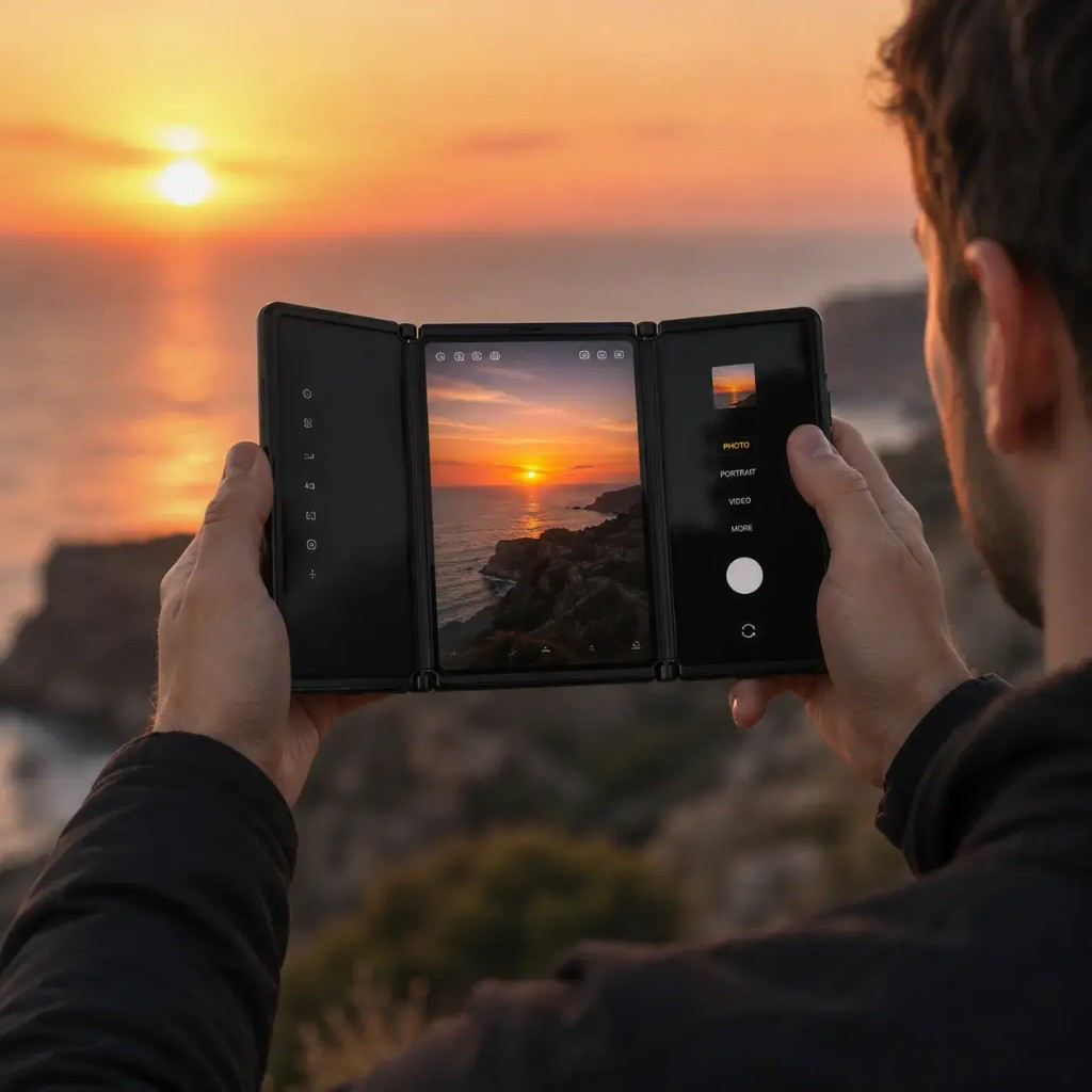 Fold360 — fotocamera 48 MP su 3 schermi
