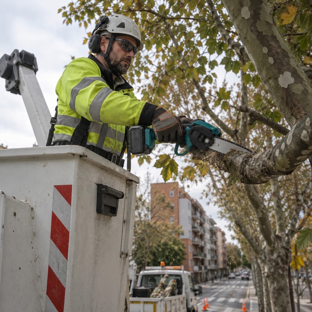 Person using the Vortek chainsaw one-handed